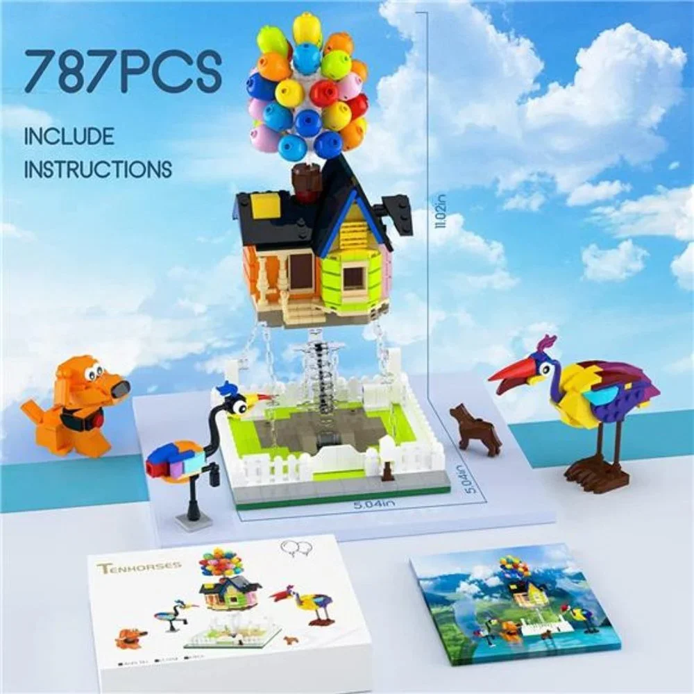 Up Flying House with Balloons Building Sets, for Kids 8-14 Years Old 787Pcs